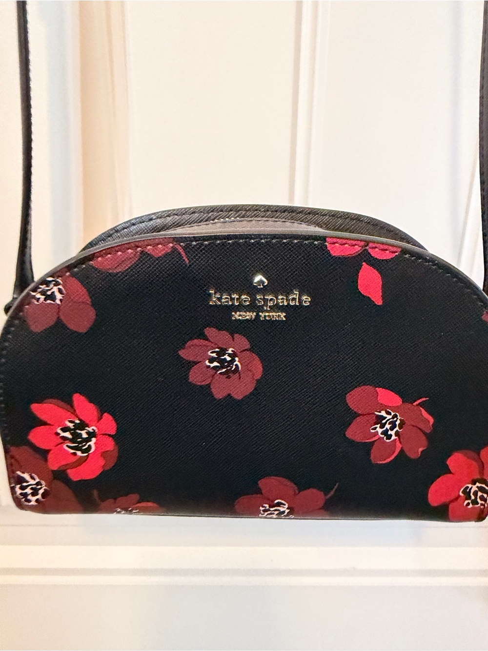 kate spade Black Crossbody with Red Floral Print - Picture 2 of 8